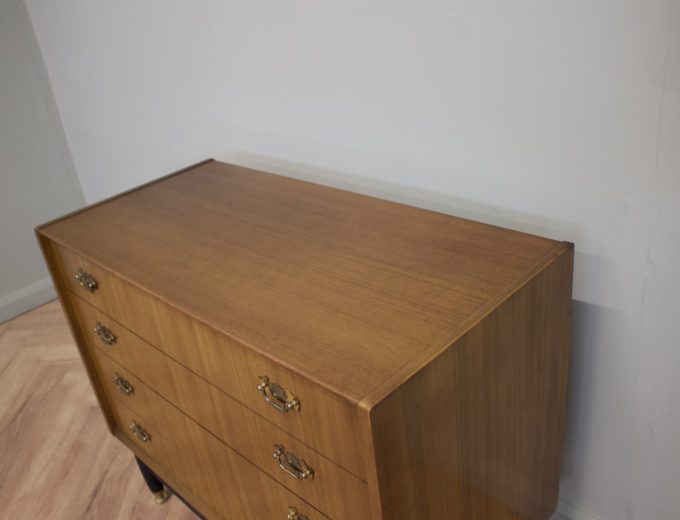 Mid Century Tola and Black Chest of Drawers G Plan, 1960s #1846 4