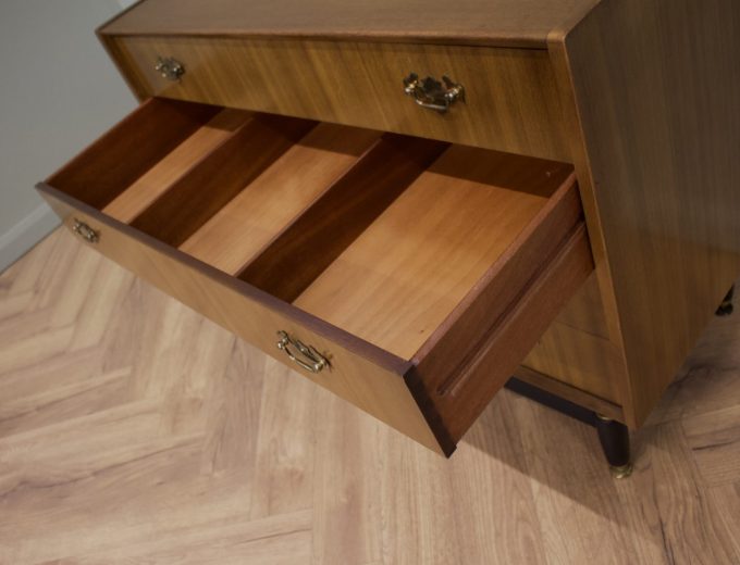 Mid Century Tola and Black Chest of Drawers G Plan, 1960s #1846 1