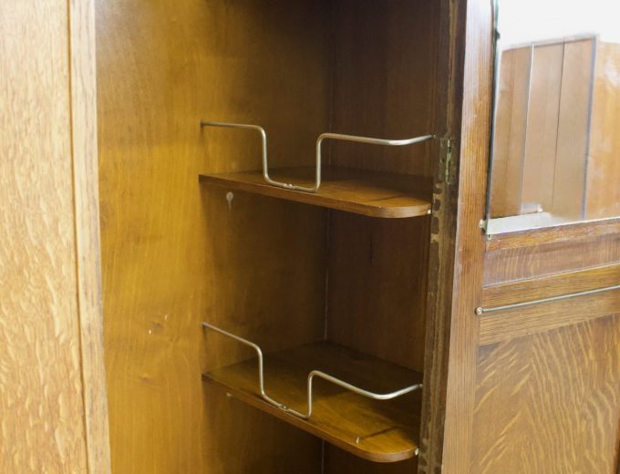 Oak Art Deco Wardrobe Hall Robe Cupboard by Harris Lebus, 1930s #1847 4