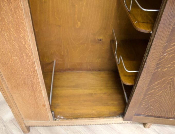 Oak Art Deco Wardrobe Hall Robe Cupboard by Harris Lebus, 1930s #1847 1