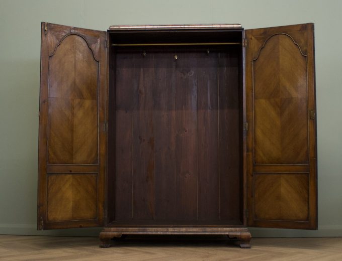 Vintage Art Deco Figured Walnut Wardrobe, 1920s #1850 4
