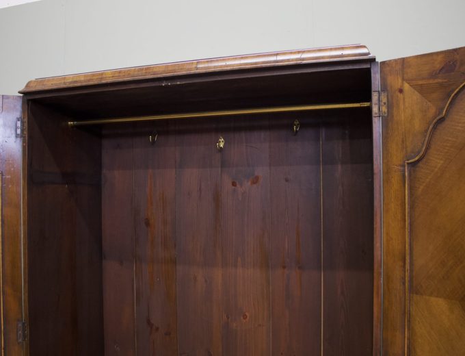 Vintage Art Deco Figured Walnut Wardrobe, 1920s #1850 2