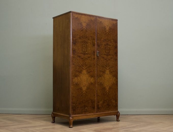 Walnut Art Deco Compactum Compact Wardrobe, 1930s #1848 0