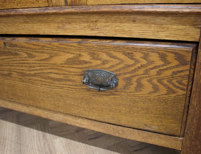 Antique Arts and Crafts Oak Wardrobe Hall Cupboard, 1900s #1789 6