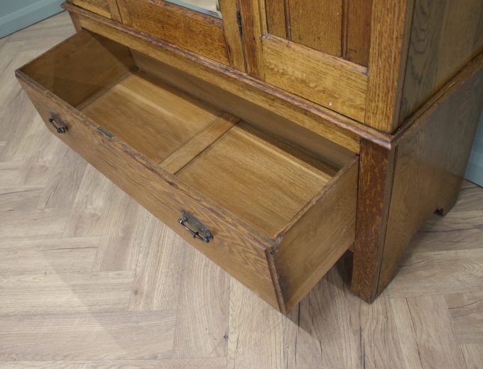 Antique Arts and Crafts Oak Wardrobe Hall Cupboard, 1900s #1789 5