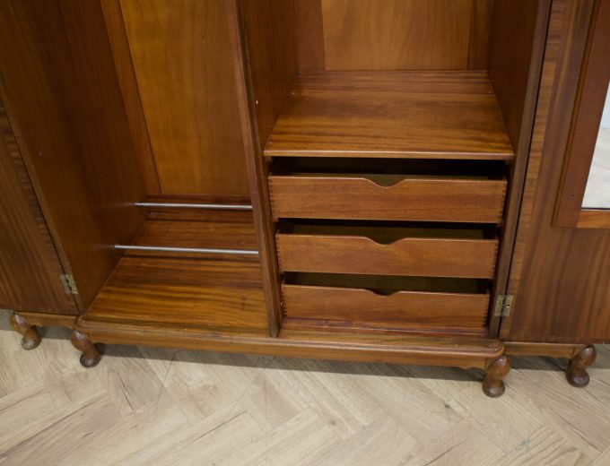Vintage Art Deco Burr Walnut Wardrobe, 1930s #1842 7