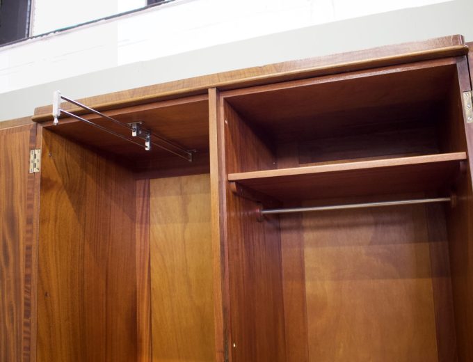 Vintage Art Deco Burr Walnut Wardrobe, 1930s #1842 6