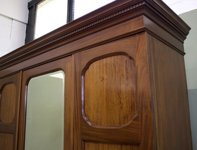 Antique Edwardian Mahogany A. Gardner & Son, Glasgow Wardrobe, 1900s, #1857 9