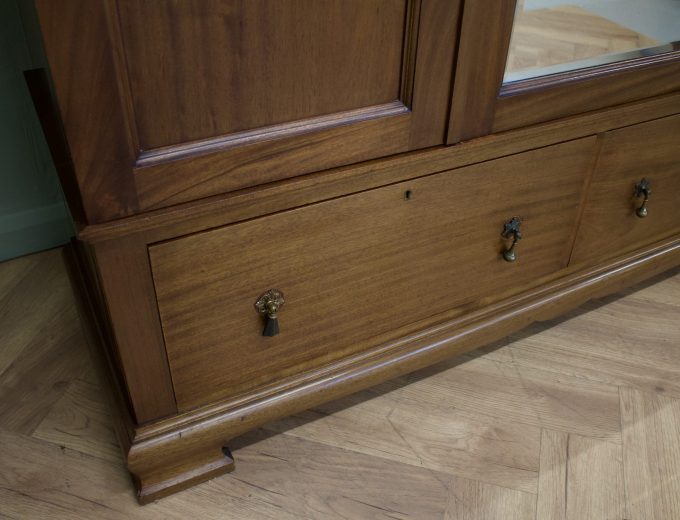 Antique Edwardian Mahogany A. Gardner & Son, Glasgow Wardrobe, 1900s, #1857 2