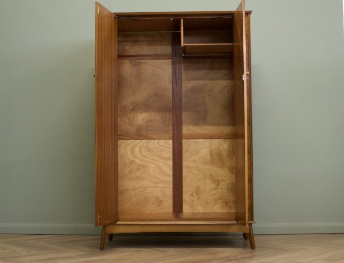 Mid Century Walnut Wardrobe from Alfred Cox Heals, 1960’s, #1856 3