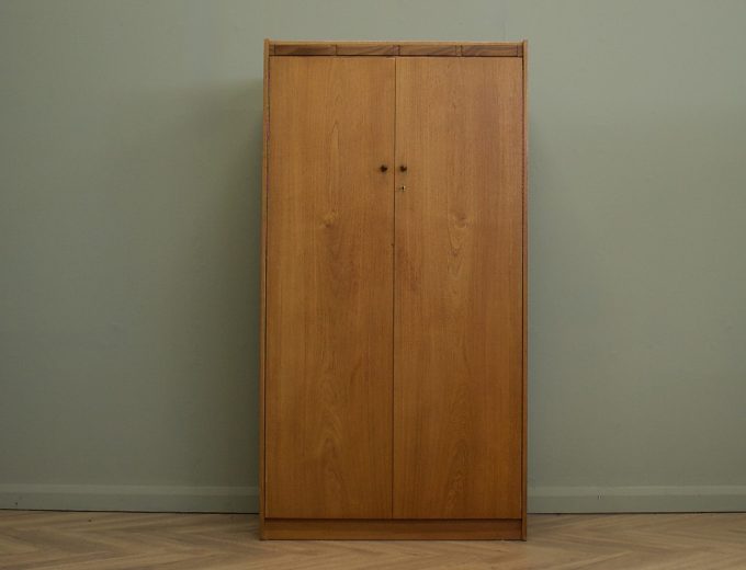 Mid Century Teak Double Door Wardrobe, 1960s #1853 2 of 2 0