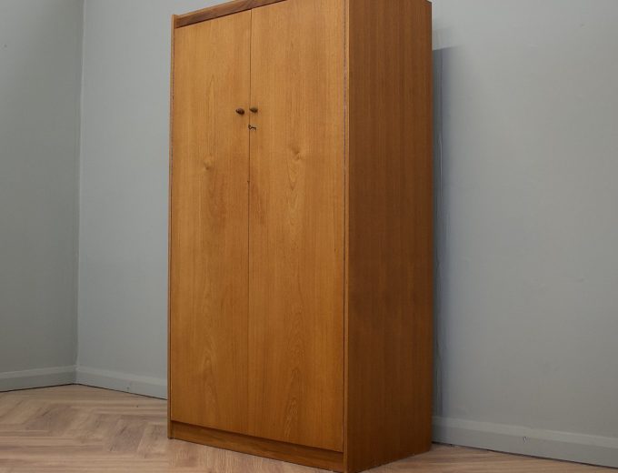 Mid Century Teak Double Door Wardrobe, 1960s #1853 2 of 2 10