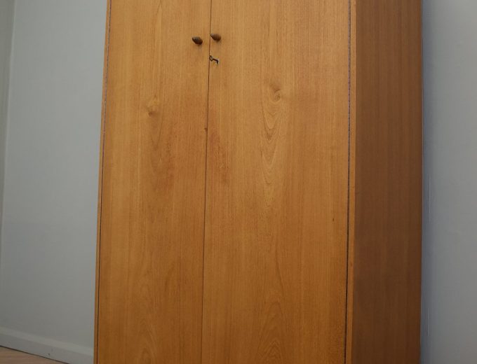 Mid Century Teak Double Door Wardrobe, 1960s #1853 2 of 2 9