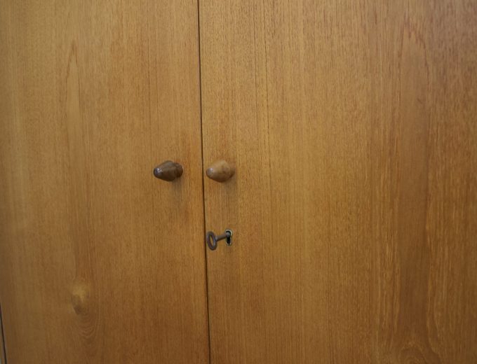Mid Century Teak Double Door Wardrobe, 1960s #1853 2 of 2 8