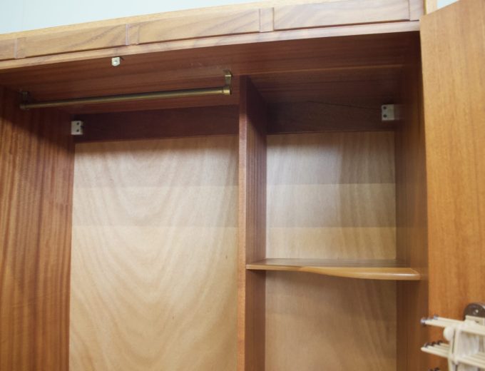 Mid Century Teak Double Door Wardrobe, 1960s #1853 2 of 2 4