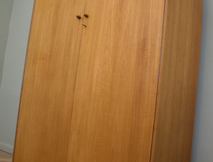 Mid Century Teak Double Door Wardrobe, 1960s #1852 1 of 2 6