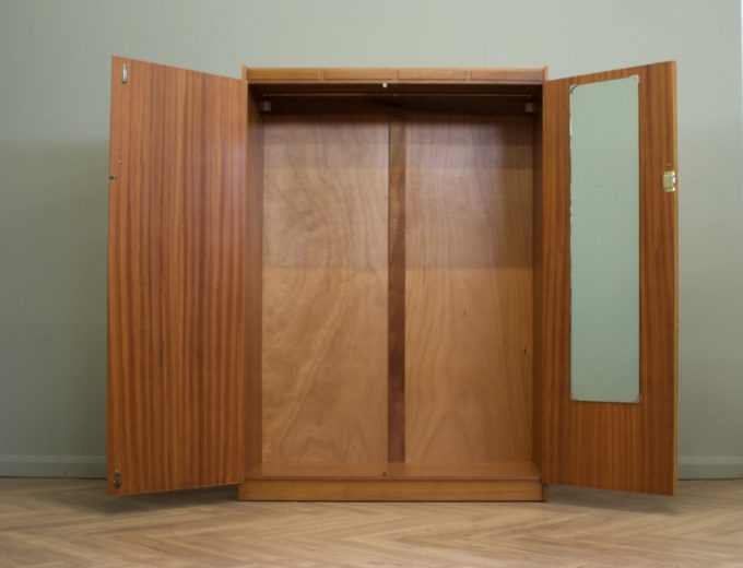 Mid Century Teak Double Door Wardrobe, 1960s #1852 1 of 2 3