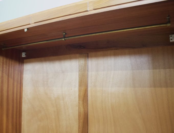 Mid Century Teak Double Door Wardrobe, 1960s #1852 1 of 2 1