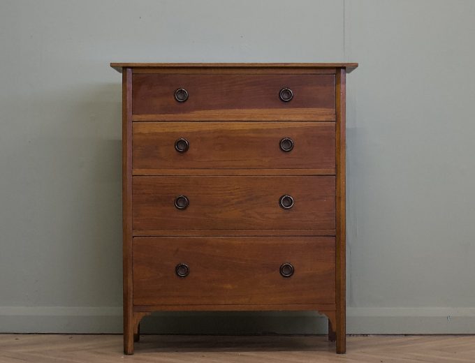 Antique Vintage Edwardian Oak Tallboy Chest of Drawers, 1910s #1851 6