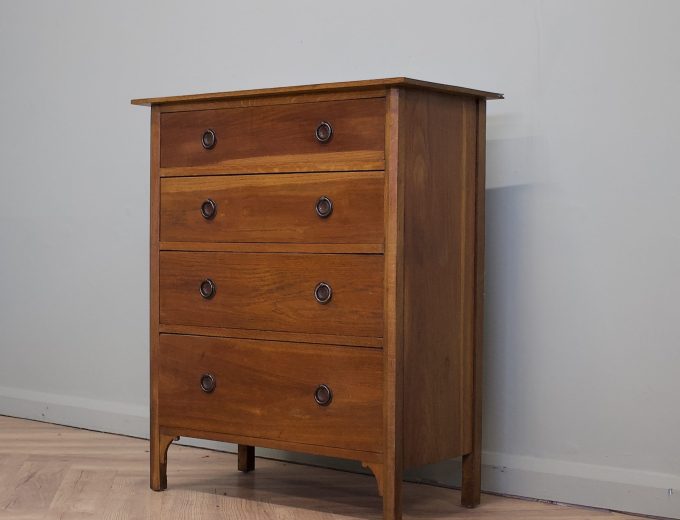 Antique Vintage Edwardian Oak Tallboy Chest of Drawers, 1910s #1851 5