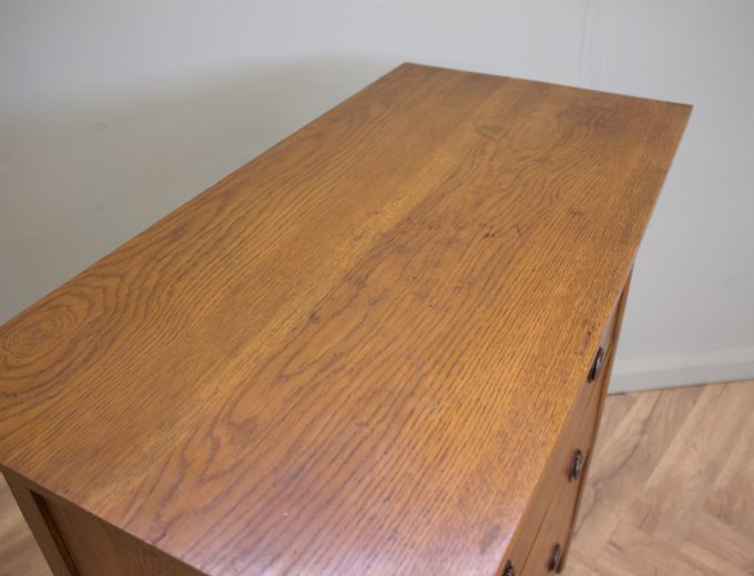 Antique Vintage Edwardian Oak Tallboy Chest of Drawers, 1910s #1851 1