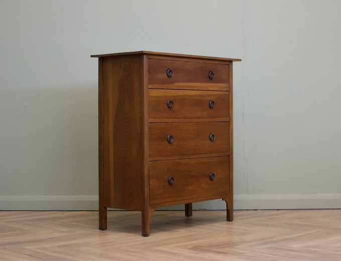 Antique Vintage Edwardian Oak Tallboy Chest of Drawers, 1910s #1851 0
