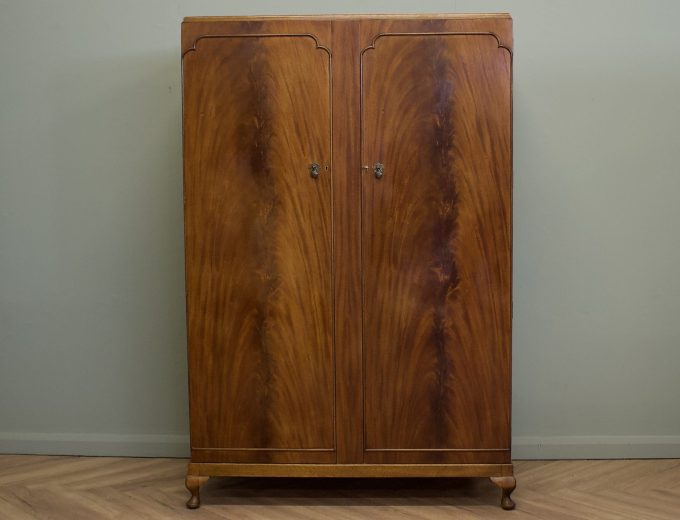 Vintage Flame Mahogany Wardrobe, 1950s #1858 7