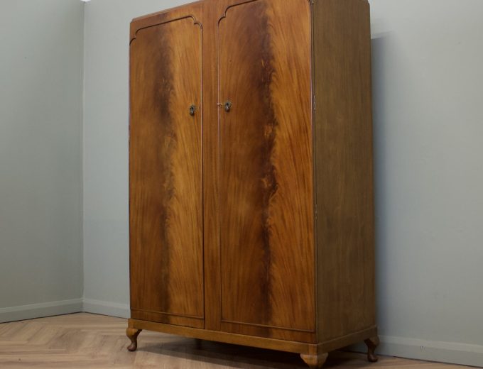 Vintage Flame Mahogany Wardrobe, 1950s #1858 6