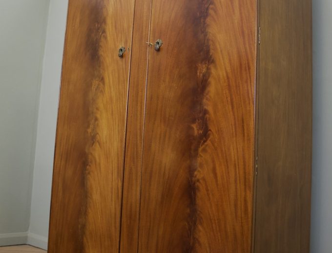 Vintage Flame Mahogany Wardrobe, 1950s #1858 5