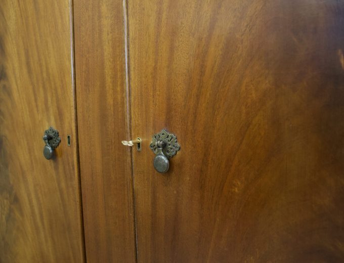 Vintage Flame Mahogany Wardrobe, 1950s #1858 4