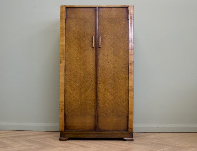 Oak Art Deco Style Compactum Compact Wardrobe, 1950s #1866 6
