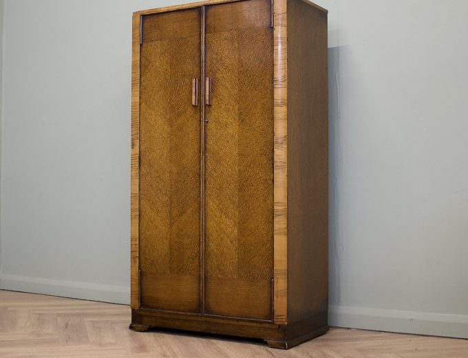 Oak Art Deco Style Compactum Compact Wardrobe, 1950s #1866 5