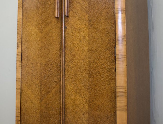 Oak Art Deco Style Compactum Compact Wardrobe, 1950s #1866 4