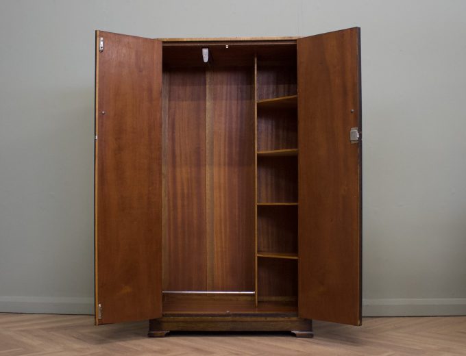 Oak Art Deco Style Compactum Compact Wardrobe, 1950s #1866 3