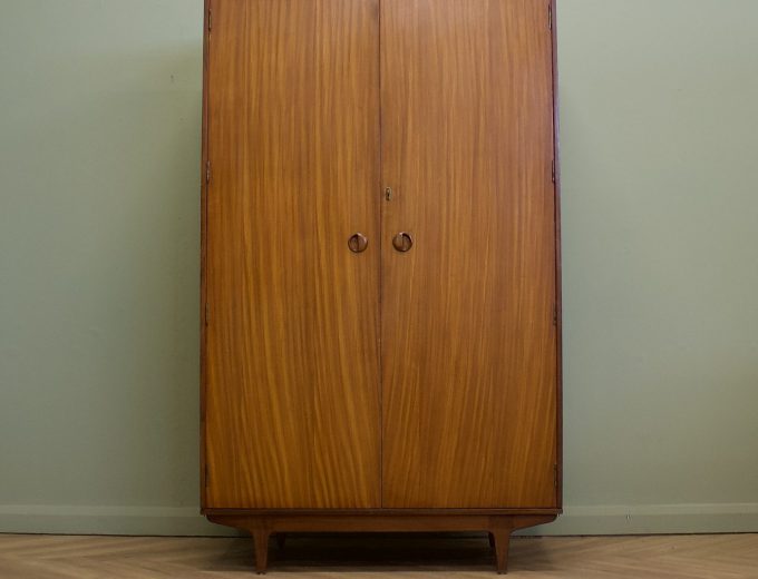 Mid Century Teak Double Door Wardrobe from Butilux, 1960s #1868 2 of 2 9