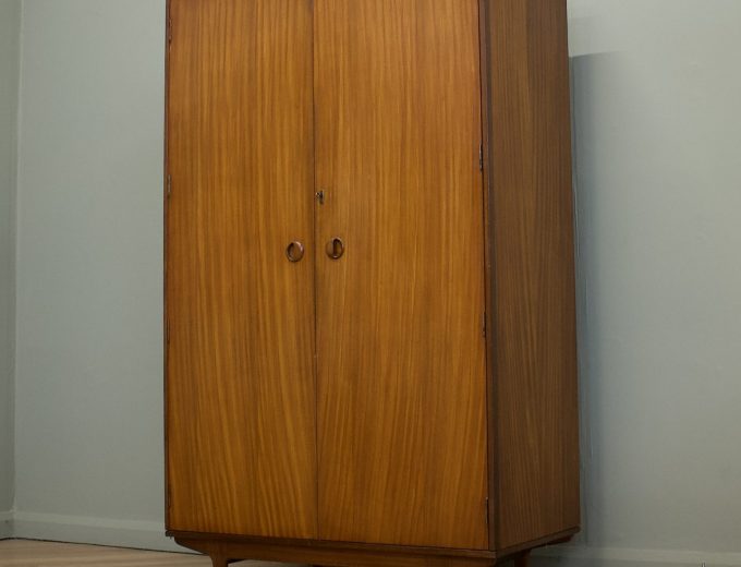 Mid Century Teak Double Door Wardrobe from Butilux, 1960s #1868 2 of 2 8