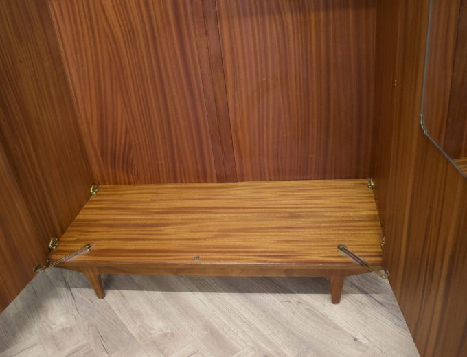 Mid Century Teak Double Door Wardrobe from Butilux, 1960s #1867 1 of 2 2