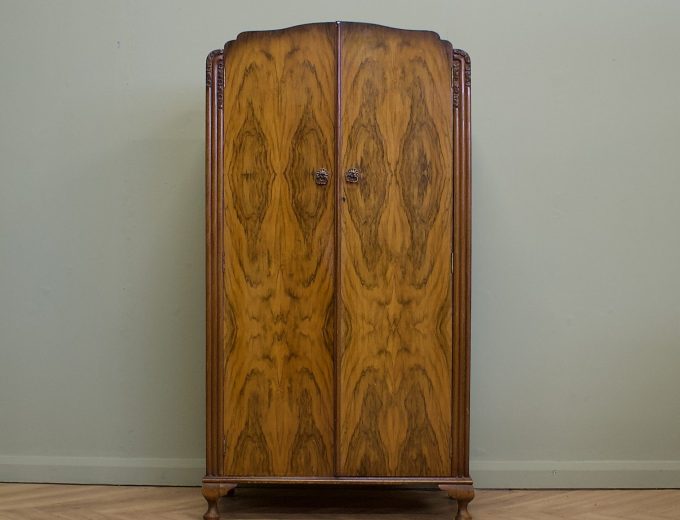 Walnut Art Deco Compactum Compact Wardrobe, 1930s #1871 8
