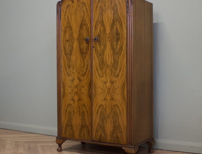 Walnut Art Deco Compactum Compact Wardrobe, 1930s #1871 7