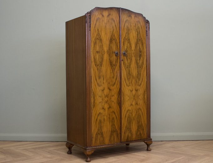 Walnut Art Deco Compactum Compact Wardrobe, 1930s #1871 0