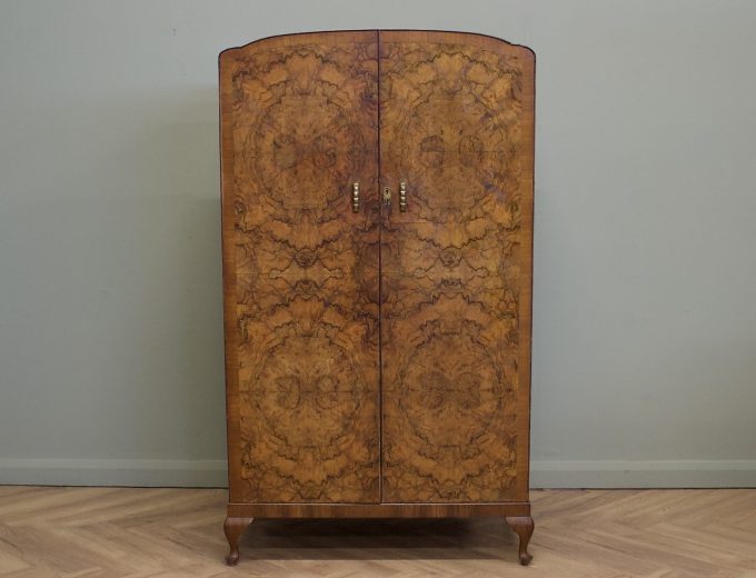 Walnut Art Deco Compactum Compact Wardrobe, 1930s #1872 9