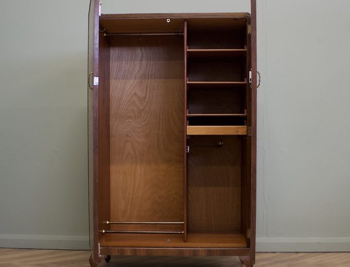 Walnut Art Deco Compactum Compact Wardrobe, 1930s #1872 4