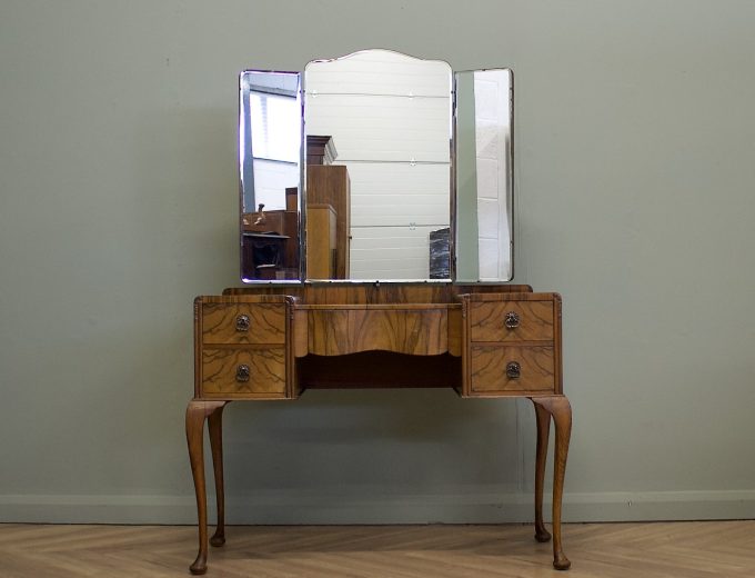 Art Deco Walnut Dressing Table, 1930s #1874 9