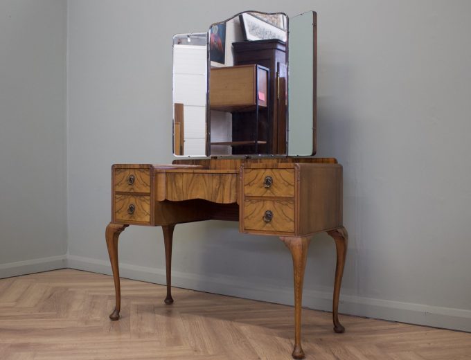 Art Deco Walnut Dressing Table, 1930s #1874 8