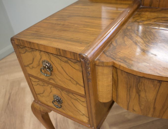 Art Deco Walnut Dressing Table, 1930s #1874 3