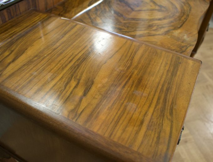 Art Deco Walnut Dressing Table, 1930s #1874 1