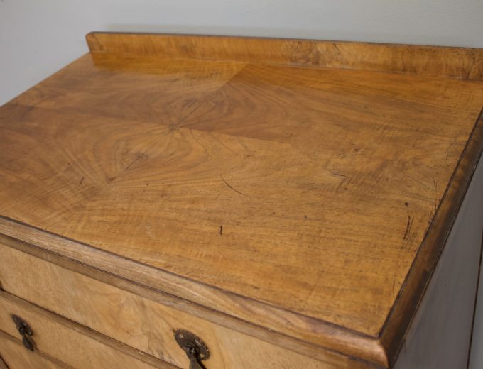 Art Deco Walnut Tallboy Cupboard Chest, 1930s #1875 4
