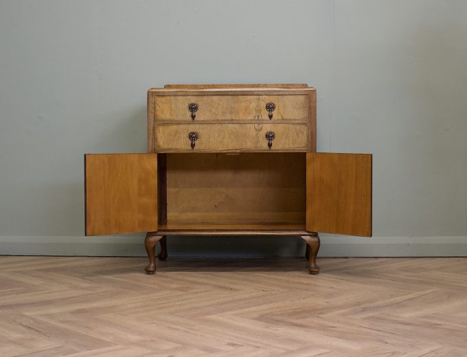 Art Deco Walnut Tallboy Cupboard Chest, 1930s #1875 2