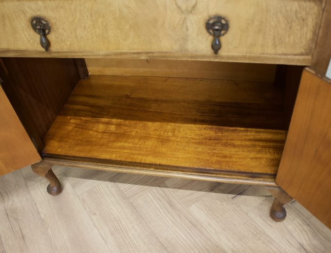 Art Deco Walnut Tallboy Cupboard Chest, 1930s #1875 1