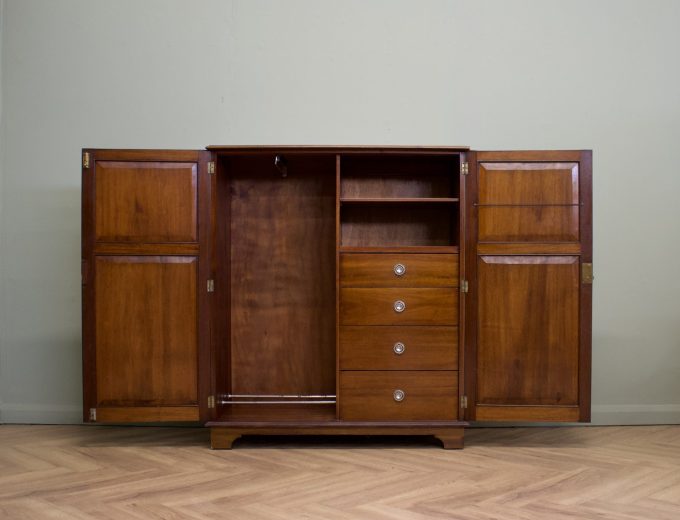 Antique Edwardian Mahogany Compactum Compact Wardrobe, 1910s #1876 5